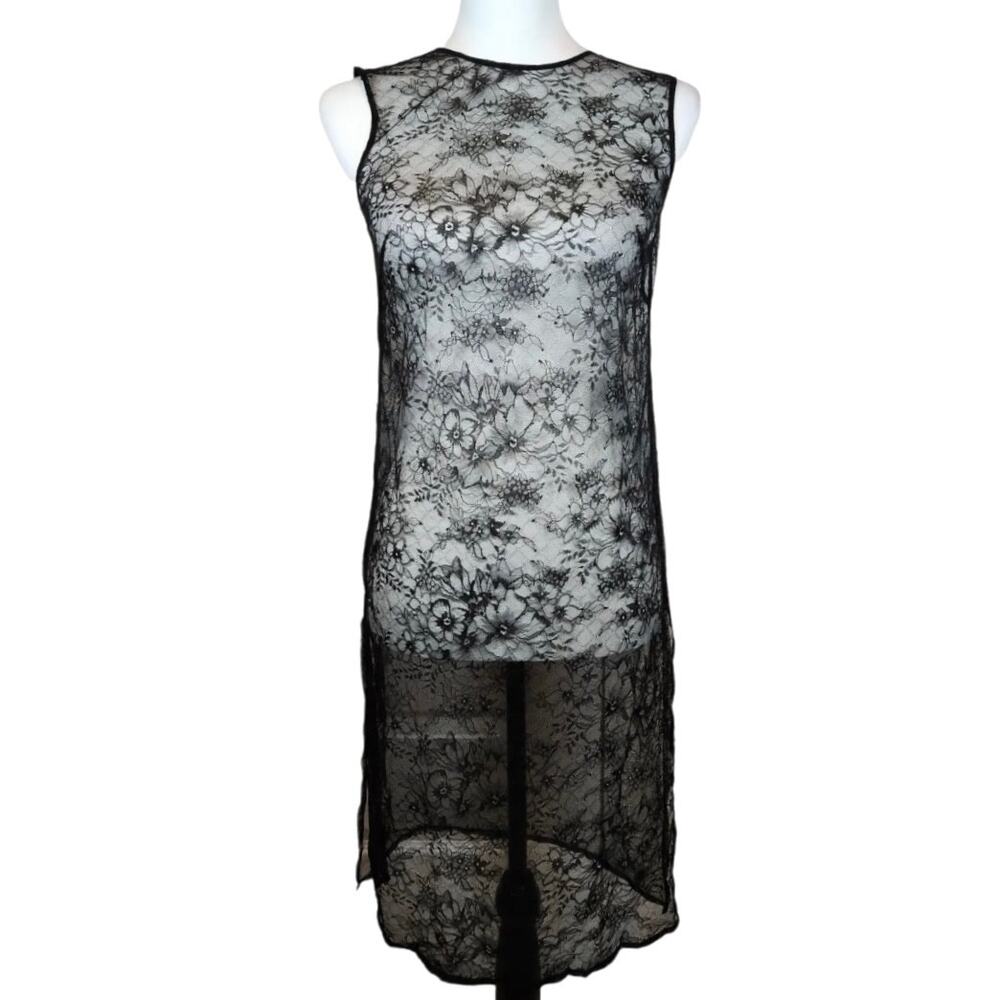 NWOT Victoria’s Secret Sheer Black Lace Dress or Coverup Size SMALL